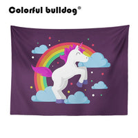 Rainbow Unicorn Large Custom Woven Tapestry 130-150 cm