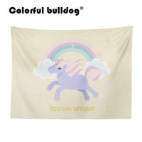 Rainbow Unicorn Large Custom Woven Tapestry 130-150 cm