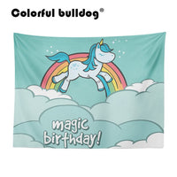 Rainbow Unicorn Large Custom Woven Tapestry 130-150 cm