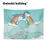Rainbow Unicorn Large Custom Woven Tapestry 130-150 cm