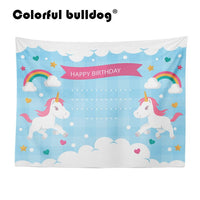 Rainbow Unicorn Large Custom Woven Tapestry 130-150 cm