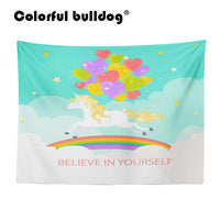 Rainbow Unicorn Large Custom Woven Tapestry 130-150 cm